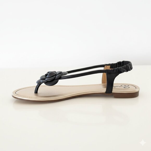 Seychelles Jayne Women's Black Used Leather Rose Strap Sandals 9.5 - Picture 8 of 13